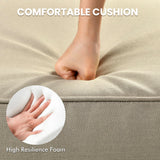 Outdoor Sectional Patio Furniture Set with Glowing Table,7 Pieces Wicker Conversation Sets L Shaped Couch Out Door Sofa Set Outside Furniture for Garden Deck Yard Porch,Beige POUUIN