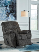 Signature Design by Ashley Rampant Casual Manual Rocker Recliner with Pillow-Top Arms, Gray Signature Design by Ashley