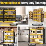 PrimeZone Heavy Duty Storage Shelves - 40" W X 20" D X 60" H Adjustable Garage Wire Shelving Unit, 4 Tier Industrial Metal Shelf Standing Utility Rack for Warehouse, Basement, Black & Gold, 2 Pack PrimeZone