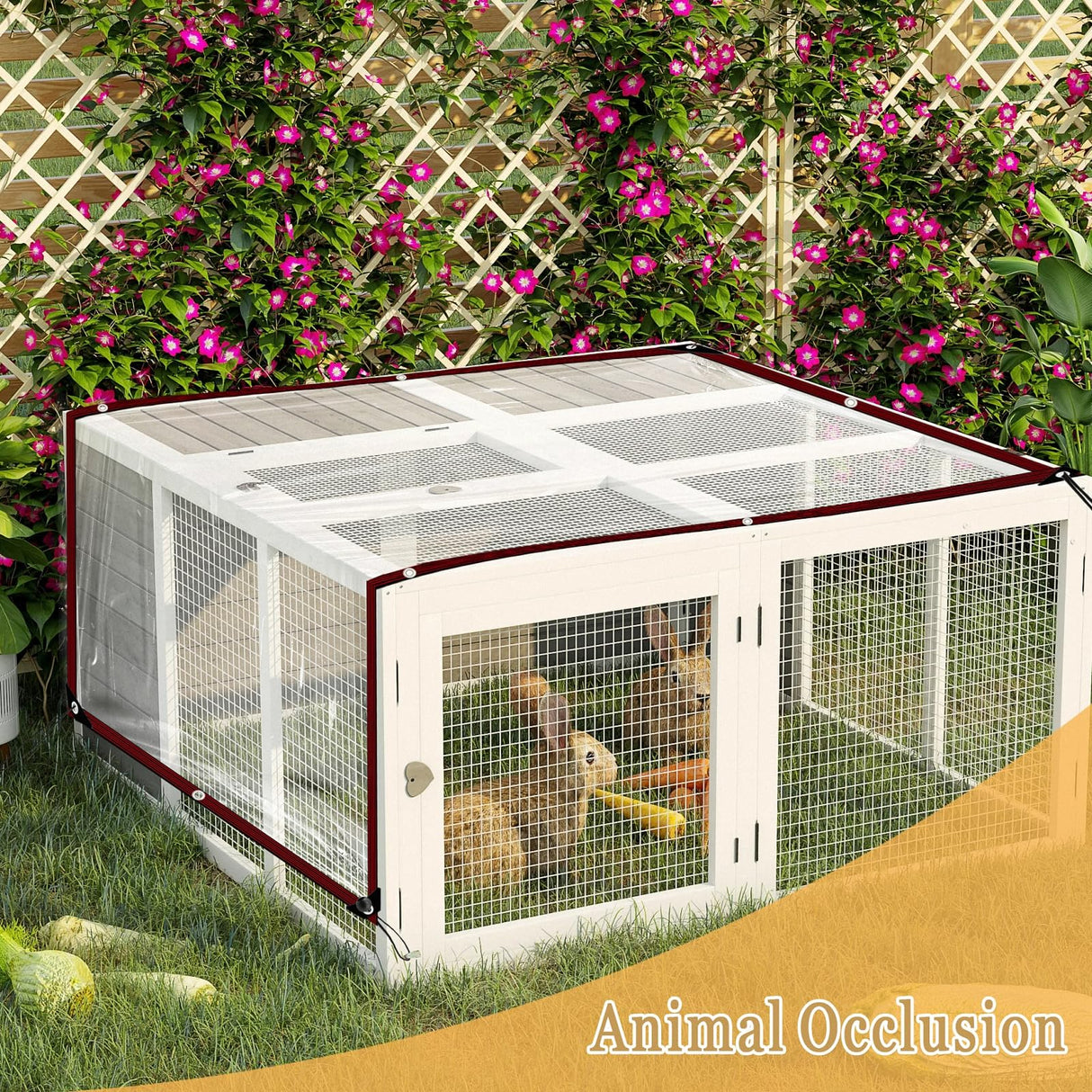 Curfakul Clear Tarp Waterproof 4x6 FT - Plastic Small Tarps Heavy Duty Cover for Patio Enclosures Winter Protection for Plants Gardens Chicken Coops and Patios Curfakul