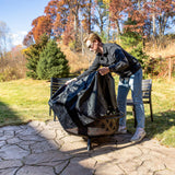 Sunnydaze 36-Inch Bronze Crossweave Wood-Burning Fire Pit - Includes Spark Screen, Fireplace Poker, and Round Cover Sunnydaze