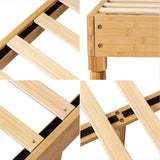 Bamboo Wood Platform Bed Frame by GTNSAFP – Sturdy, No Box Spring Needed, Easy Assembly, Queen Size, Nature Finish GTNSAFP