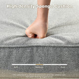 CAODOC Outdoor Patio Furniture Set, 5-Piece PE Wicker Sofa with Shiny Table and Swivel Chairs, Outdoor Conversation Set for Patio, Garden, Backyard Dark Gray CAODOC