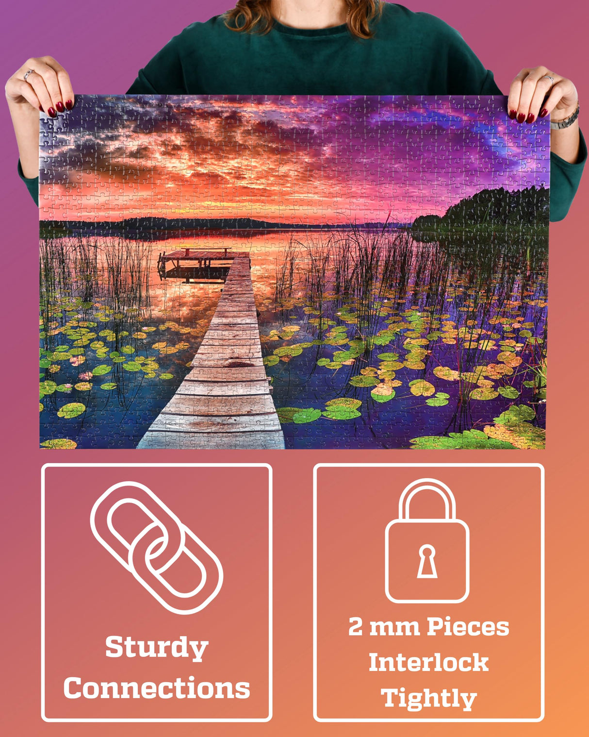 Puzzles for Adults 1000 Pieces - 20x30 in HD Quality Landscape 1000 Piece Puzzle for Adults & Families | Sturdy 2mm Adult Puzzle Pieces | 8 Jigsaw Puzzles Saver Sheets & Full-Sized 1:1 Poster Included Gerjato