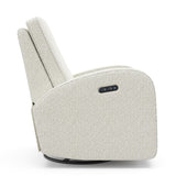 Storkcraft Santa Monica Power Recliner Swivel Glider (Ivory Boucle) – Effortless Electronic Power Recline, USB-A & USB-C Charger STORKCRAFT