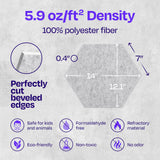 Ekkogo Acoustic Panels 12-Pack Soundproof Wall Panels 14"X12.1"X0.4" Sound Panels High Density Sound Dampening Panels - [Smoky White Hexagon] Ekkogo