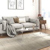 HOMCOM 32" Long Rectangle All Acrylic 15mm Thick Waterfall Coffee Table, Clear HOMCOM