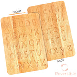 Montessori & Me Wood Alphabet Tracing Board Montessori Letters - Wooden Letters - Large Print Letters for Toddler to Preschool - Reversible Uppercase and Lowercase Montessori & Me