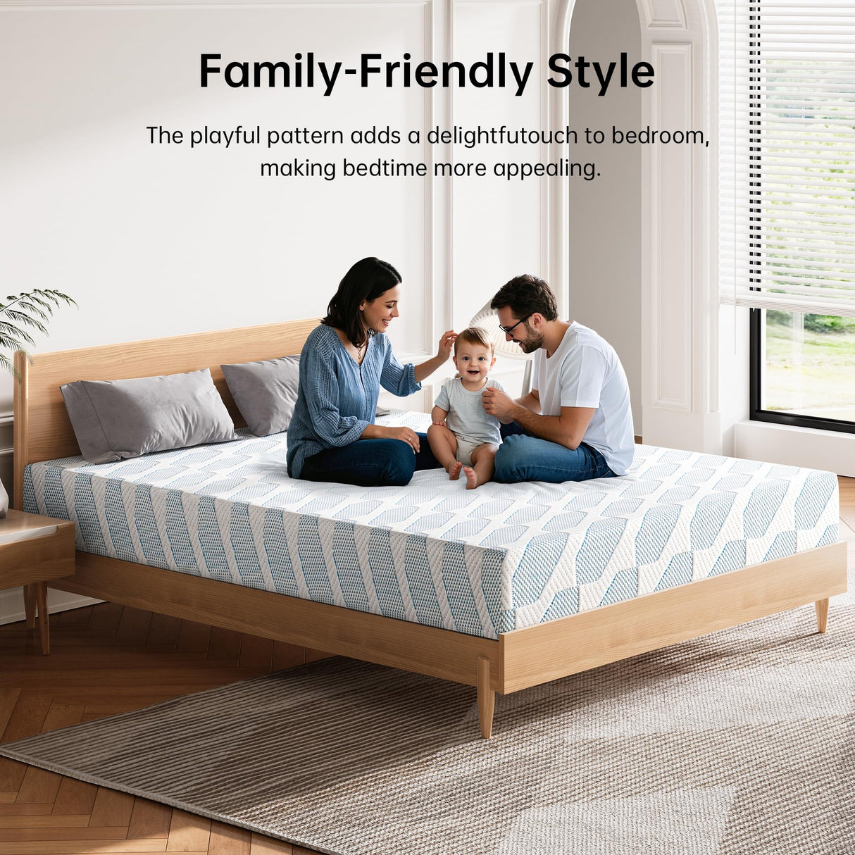 GTWMAT Full Size Mattress 8 Inch, Cooling Gel Memory Foam Mattress in a Box for Single Adult Cool Sleep Pressure Relief, Removable Washable Cover, Medium Firm Feel, CertiPUR-US Certified, Blue GTWMAT