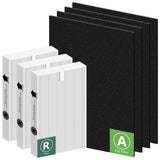 HPA300 HEPA Filter Replacement for Honeywell HPA300 Series Air Purifiers HPA300, HPA300VP, HPA304, HPA3300, Replace HRF-R3 (3 Ture HEPA R Replacement Filter + 4 Activated Carbon Pre-Filter) by Funmit Funmit