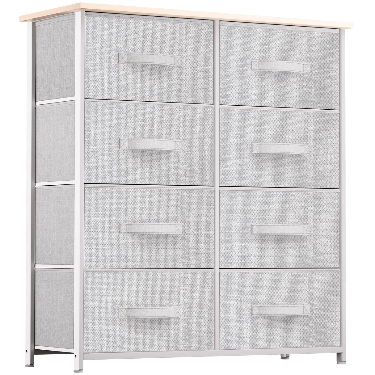 YITAHOME 8 Drawers Dresser - Fabric Storage Tower, Organizer Unit for Room, Living Room & Closets - Sturdy Steel Frame, Easy Pull Fabric Bins & YITAHOME