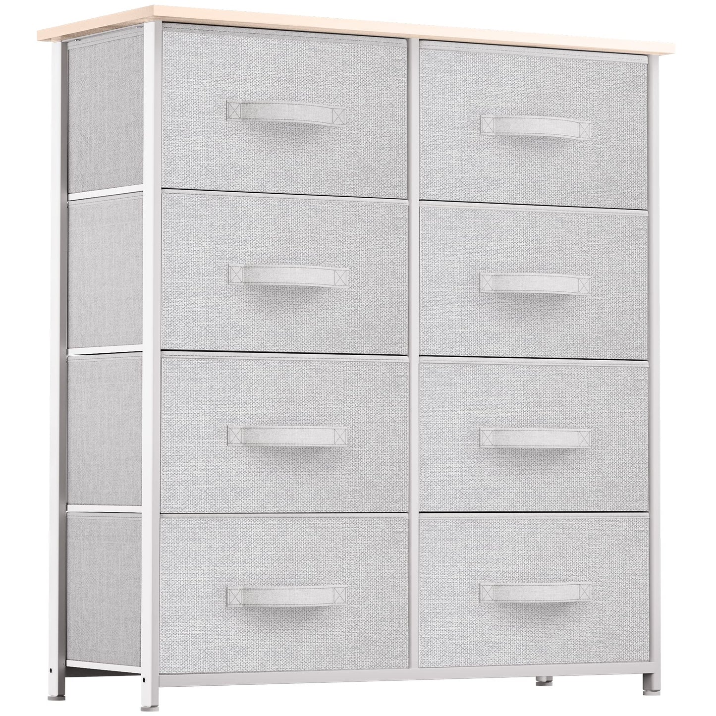 YITAHOME 8 Drawers Dresser - Fabric Storage Tower, Organizer Unit for Room, Living Room & Closets - Sturdy Steel Frame, Easy Pull Fabric Bins & - WoodArtSupply