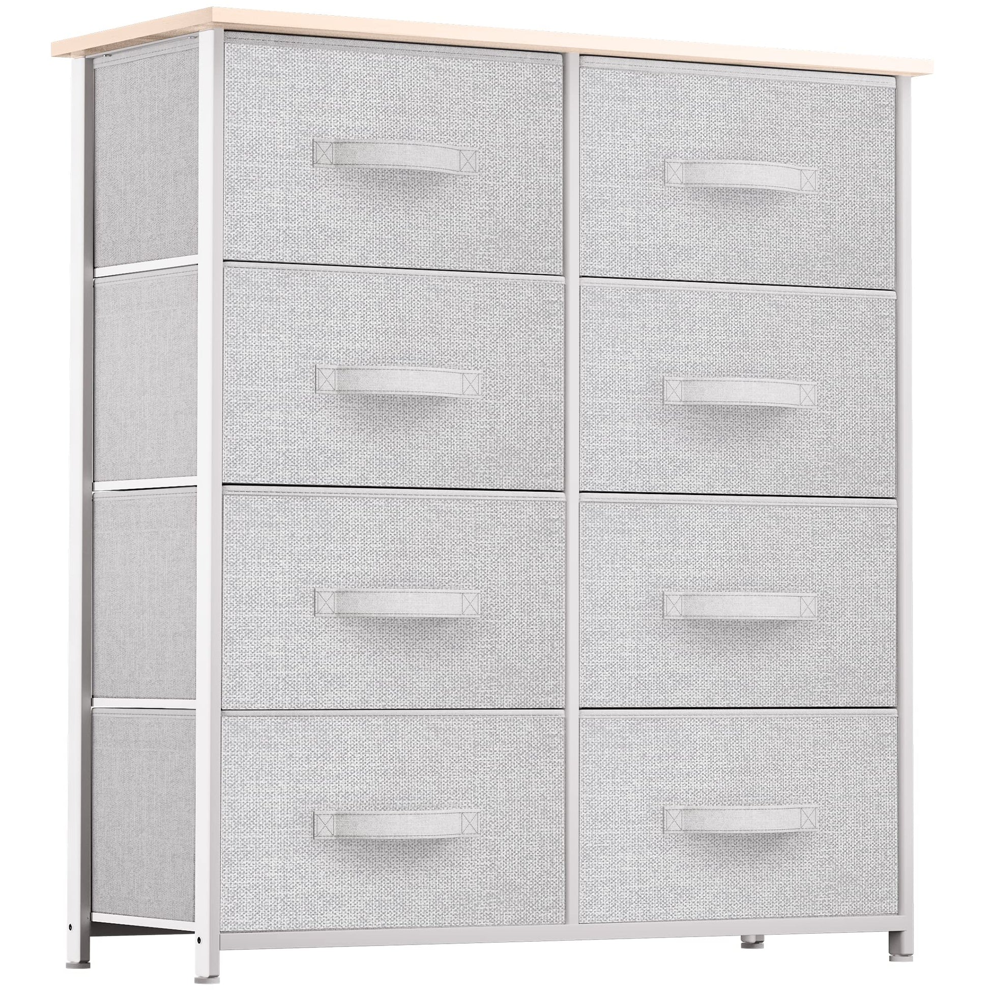 YITAHOME 8 Drawers Dresser - Fabric Storage Tower, Organizer Unit for Room, Living Room & Closets - Sturdy Steel Frame, Easy Pull Fabric Bins & - WoodArtSupply