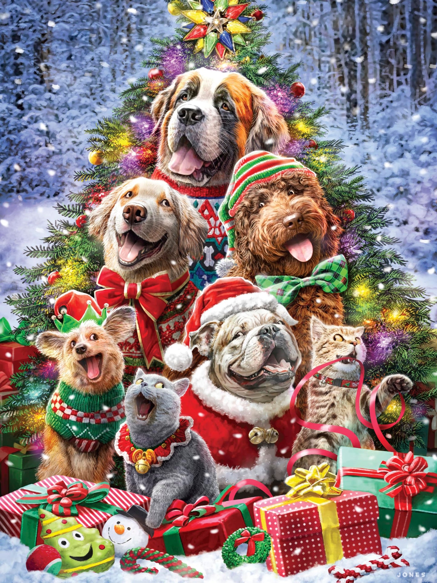 Ceaco - Larry Jones - Caroling Critters - 500 Piece Jigsaw Puzzle