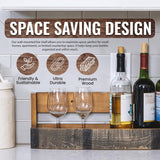 RELODECOR Whiskey & Wine Barrel Shelf - Rustic Wall-Mounted Wooden Rack for Liquor Bottles, Bourbon Display, Space-Saving Home Bar Storage, for Wine & Whiskey Enthusiasts RELODECOR