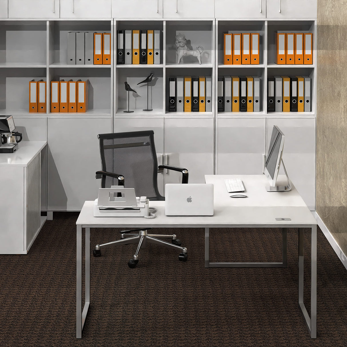 SHW Home Office 55-Inch Large L Shaped Corner Desk, 24" Deep, White SHW