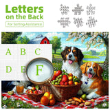 Puzzles for Adults 500 Pieces Cute Dogs Jigsaw Puzzles 500 Pieces Difficult Fun Puppy Autumn Picnic Unique Family Puzzle Challenging Games Gift for Teens Kids Adults (21"x15") MINIWAN