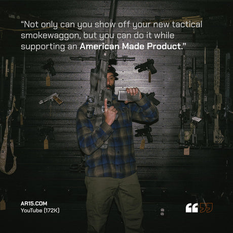 Hold Up Displays Gun Rack Wall Mount, Vertical Gun Rack, Rifle Rack, Holds 6 Shotguns, Rifles, & More, Heavy Duty Steel Indoor Gun Rack, Home Gun Storage Solutions - Made in The USA Hold Up Displays