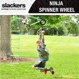 Slackers Ninja-Spinner Wheel - Outdoor Ninja Warrior Training Equipment for Kids - Easily Attaches to Your Ninjaline Obstacle Course - The Prefect Addition to Your Outdoor Play Equipment! Slackers
