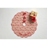 Mud Pie Toile Scalloped Tree Skirt; 54" Dia Mud Pie