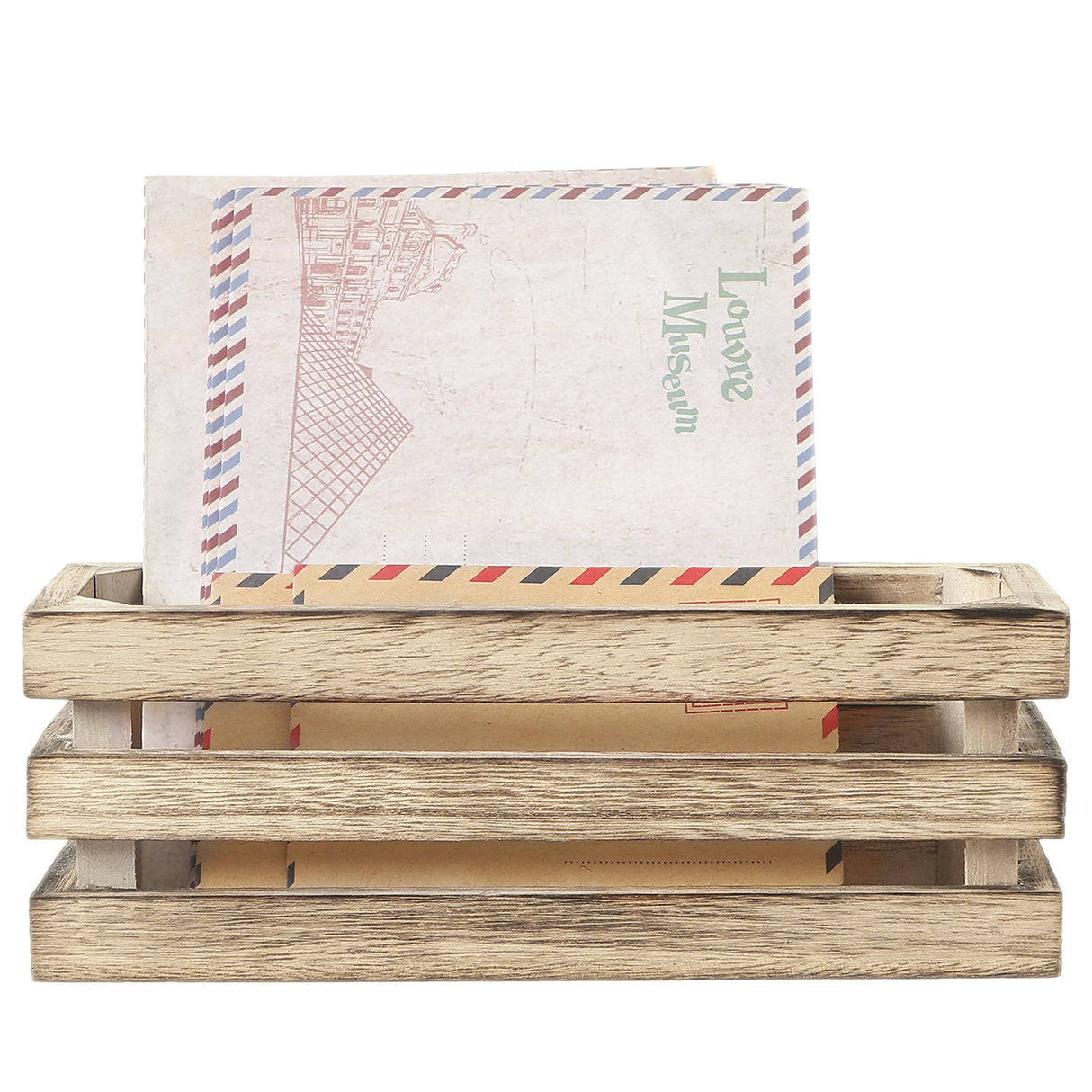 MyGift 3 Pack Burnt Wood Mini Magnetic Storage Box, Dry Erase Marker Holder for Whiteboard, Desktop Office Supplies Organizer Crates MyGift