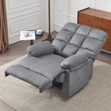 Ketaiyou Rocker Recliner Chair, Overstuffed Large Manual Rocking Recliner for Adults, Upholstered Comfy Soft Fabric Living Room Reclining Sofa Chair(Gray) Ketaiyou