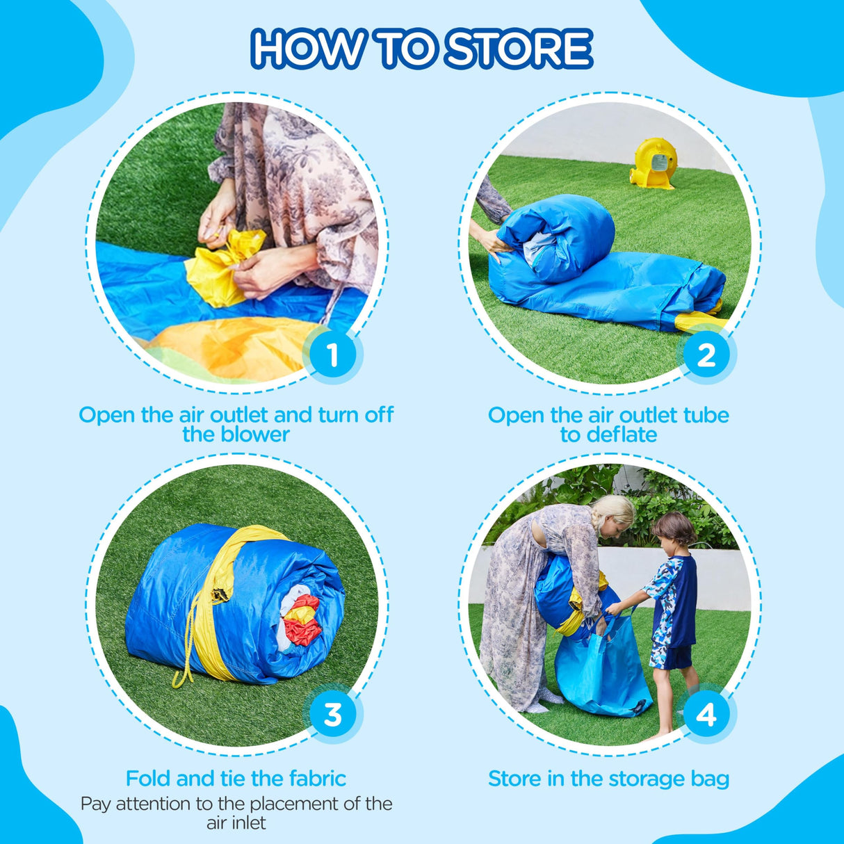 Yaheetech Inflatable Bounce House, 7-in-1 Bouncy Castle Combo w/Ball Pit & 3 Basketball Hoops & Soccer Goal & Dartboard & Slide, for Kids Aged 3-10 w/Storage Bag & 470W Blower Yaheetech