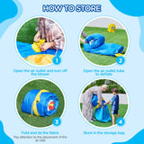 Yaheetech Inflatable Bounce House, 7-in-1 Bouncy Castle Combo w/Ball Pit & 3 Basketball Hoops & Soccer Goal & Dartboard & Slide, for Kids Aged 3-10 w/Storage Bag & 470W Blower Yaheetech