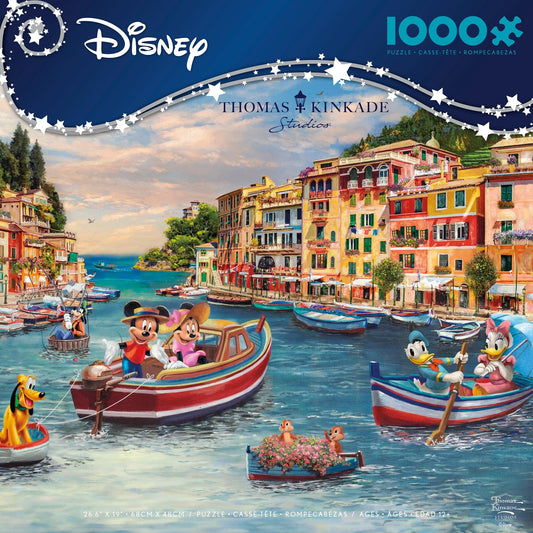 Ceaco - Thomas Kinkade - Disney - Mickey & Minnie in Italy - 1000 Piece Jigsaw Puzzle