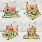 3D Wooden Puzzles for Adults Wooden House Building Model Kits, Hut Model Log Cabin Model Kits, 3D Jigsaw Brain Teaser Puzzles, Sunflower Manor 6.5" × 5.3" × 4.7 " MPIUET