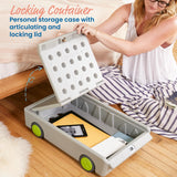 ECR4Kids Lock and Roll Personal Safe, Travel Lockbox, Grey ECR4Kids