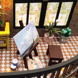 Flever DIY Miniature House Kit, Tiny Home Kit with LED Light, Mini House Build Craft Kits for Adults and Teens, Home Decor Creative Gift for Family/Friends (Dream Building Pavilion) Flever