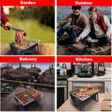 Bodkar Charcoal Grill, Small BBQ Grill Portable Lightweight smoker Grill, Barbecue Grill desk Tabletop Outdoor Grill for Camping Picnics Garden Beach Party 6"*4.6"*4.9" bodkar