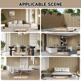 POHARE 4 Pack Wood Slat Wall Wood Paneling,95 x 8 in Soundpoof Wooden Engineered Wood Slat Wall Panels,Stylish Acoustic Wall Panels for Interior Wall Decor with Felt Backing,Oak POHARE