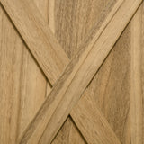 HOMCOM Farmhouse Sideboard Buffet Cabinet, Barn Door Coffee Bar Cabinet with Drawer and Adjustable Shelf, Kitchen Cabinet for Living Room, Entryway, Natural Wood Effect HOMCOM