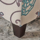 Christopher Knight Home Breanna Fabric Storage Ottoman, White And Blue Floral Christopher Knight Home