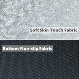 weruisi Inflatable Pouf Ottoman, 21x10 Inches Stuffed Chenille Ottoman with Inflatable PVC Liner, Foot Rest with Portable Handle, Round Floor Pillow for Living Room, Bedroom, Kids Room weruisi