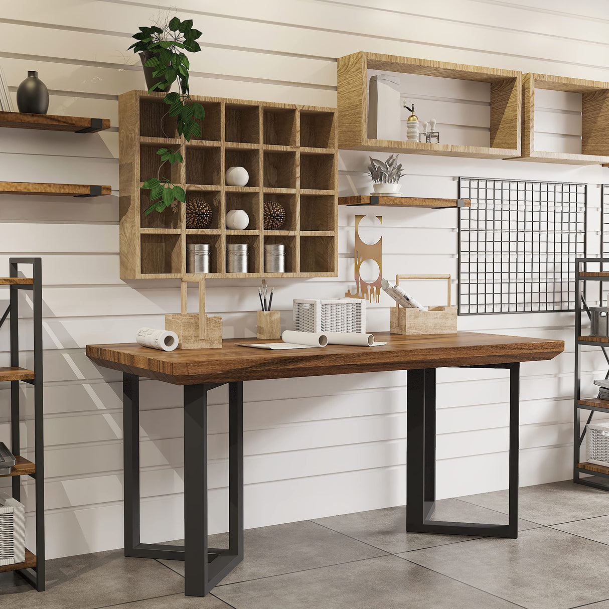 Luffioner Metal Table Legs 28 Inch,Table Legs Replacement Heavy Duty Square Tube Desk Legs Furniture Legs for Coffee Table, Dining Table Set of 2 Luffioner