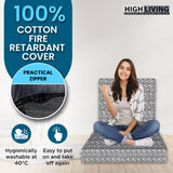 Tri Folding Mattress Single Size - 4 Inch Foldable Mattress Portable Tri-fold Mattress with Washable Cover, Non-Slip Bottom Mattress Guest Bed, 75"x25"x4" Generic