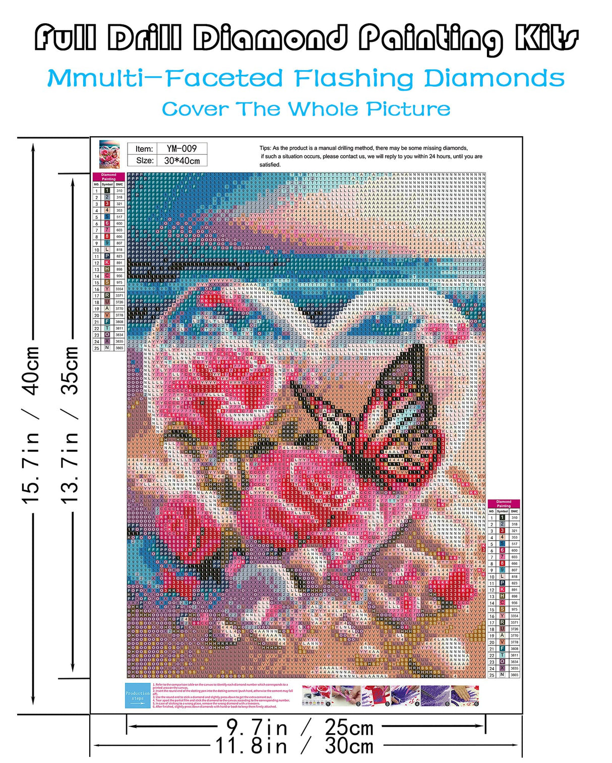 KINPLUB Beach Diamond Painting Kits for Adults, Flowers Heart Diamond Art Kits, 5D DIY Full Drill Seaside Butterflies Paint with Diamonds, Crystal Gem Art for Home Wall Decor 12 x 16 Inch KINPLUB