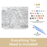 AQUARIUS Star Wars Mandalorian Grogu Art by Numbers Painting Kit (Stretched Canvas) 24 Paints, 3 Paint Brushes, Ready to Hang, Officially Licensed Star Wars Mandaalorian Collectible - 16"x20", Brown AQUARIUS