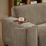 ONBRILL 90" Oversized Sofa, 23" Deep Seat Couch with Wide Arms, Chenille Fabric Couch w/Comfortable Cushion Back, Modern Upholstered Loveseat, Easy Assembly, Comfy Couch for Living Room, Office, Brown ONBRILL