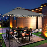 Yaheetech Gazebo for Patios 11x11 - Outdoor Powder-coated Steel Frame Gazebo, Double Roofs Grill Gazebo BBQ Pavilion, Water-resistant, for Lawn/Backyard/Garden/Deck, Dark Gray Yaheetech