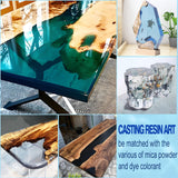 MTBJZJ Deep Pour Epoxy Resin, Crystal Clear Resin Kit 24oz, 2"-4" Ultra Clear Finish & Bubble-Free, 2:1 Art Casting Resin for Epoxy River Tables, Wood MTBJZJ