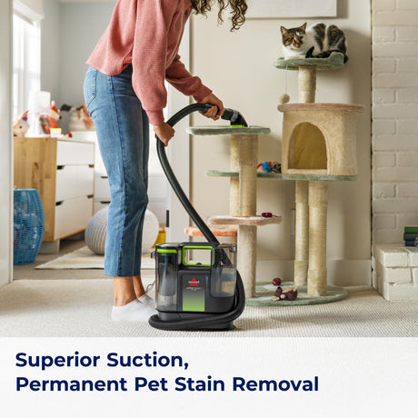 BISSELL® Little Green® Max Pet Portable Carpet and Upholstery Deep Cleaner, Car/Auto Detailer, with Self-Cleaning Tough Stain Tool and Pet Hair Removal Tool (3860) Bissell