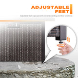 Nuu Garden Propane Fire Pit Table, CSA Certified 43 Inch 50,000 BTU Outdoor Propane Gas Fire Pit Table, Propnae Fire Pit with Ceramic Tabletop, Oxford Cover, 7 lbs Glass Stone, Dark Brown and Coffee NUU GARDEN