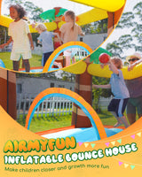 Gorilla Jungle Inflatable Bounce House for Kids 3-8 – 10ft x 4ft Bouncy Castle with Wide Slide & Air Blower, 840D Oxford Cloth for Indoor & Outdoor Adventures WoodArtSupply