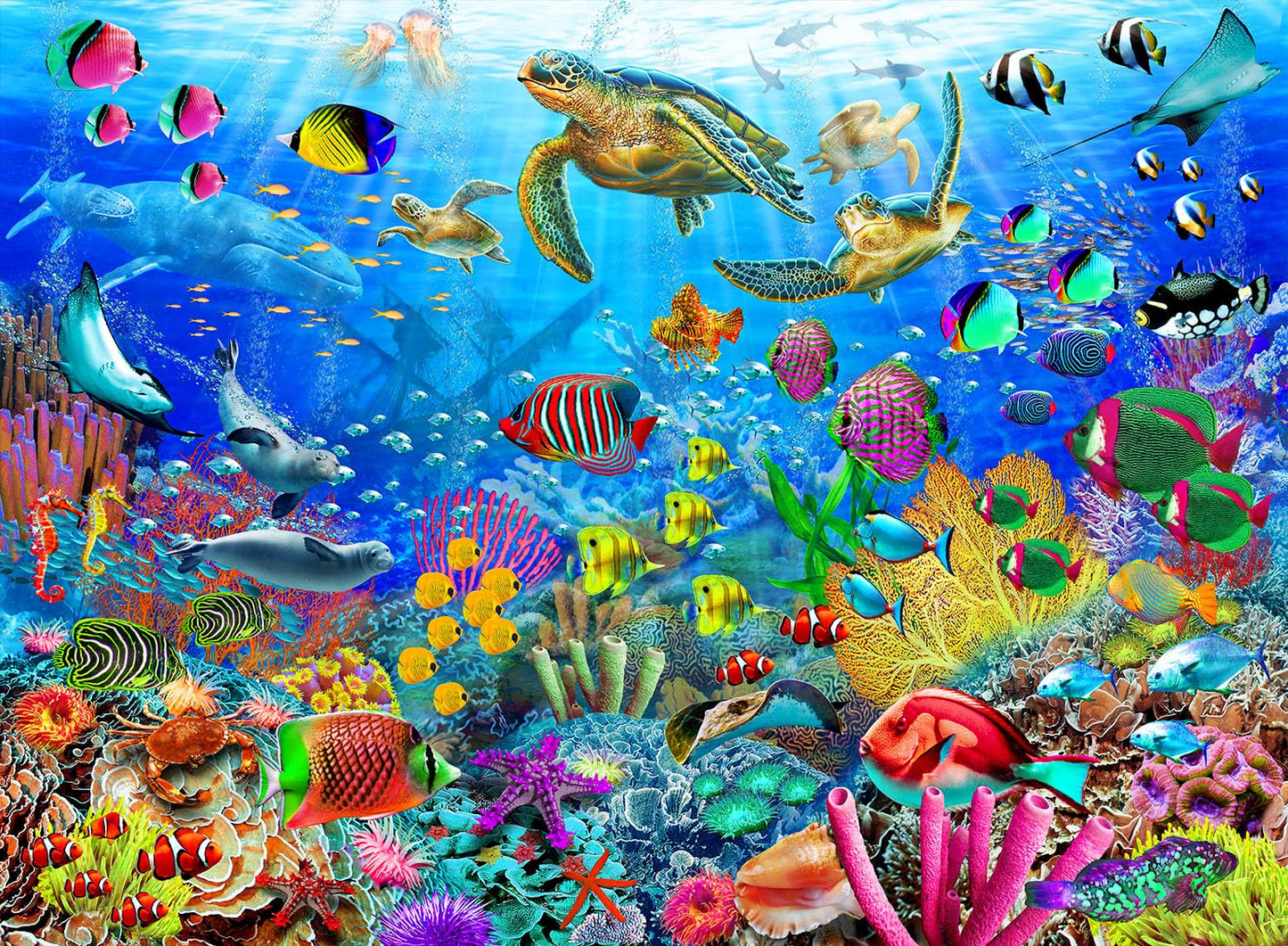 Puzzles for Kids Ages 4-8 Year Old - Underwater World, 100 Piece Jigsaw Puzzle for Kids 4-6-8 Year Old Learning Educational Puzzle Toys Gifts Toddler Puzzles Ages 4-8 for Boys and Girls