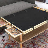 2 PCS Black Puzzle Board Cover Mat 34x26 Inch Jigsaw Puzzle Table Cover mat with Locking Buckles for 1500 Piece Jigsaw Puzzle Table Puzzle Table Replace Cover (Cover mat only) BOUTICOL