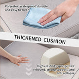 JMGJOY 7 Piece Patio Furniture Set, Rattan Outdoor Patio Conversation Sets, Outdoor Sectional Furniture with Cushion and Coffee Table, for Deck, Backyard, Garden, Field Gray JMGJOY